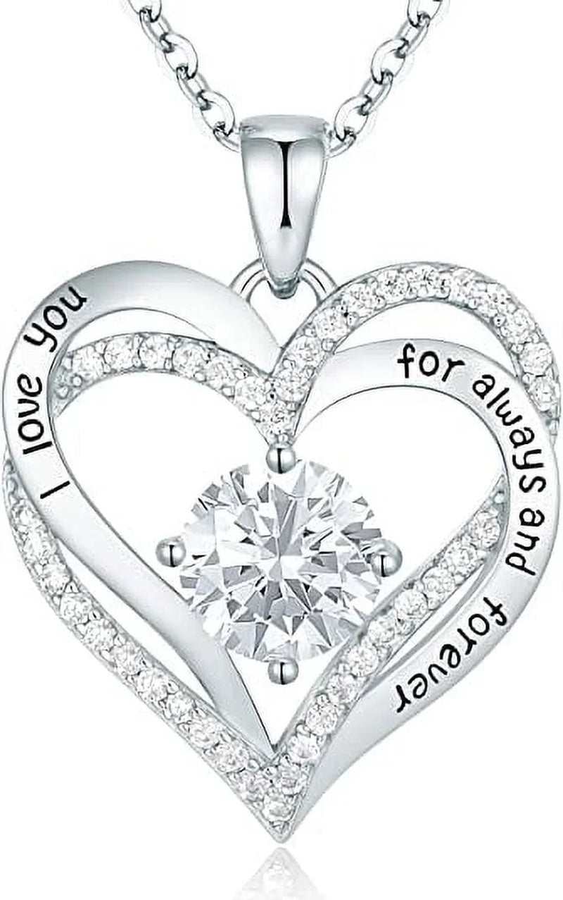 Stunning Birthstone Zirconia Love Pendant Necklace - Perfect Christmas, Birthday, or Anniversary Gift for Her - Necklaces Aura
