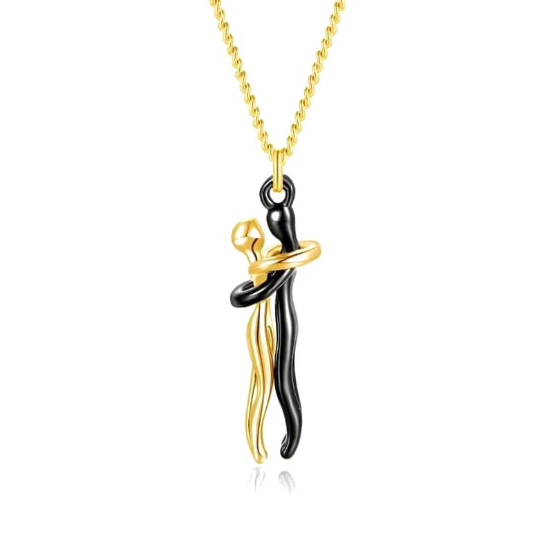 Fashion Hugging Necklace Jewelry Choker Hug Pendant Chain Men Necklaces for Lover Women Couple Men Lady Female Male Gift - Necklaces Aura