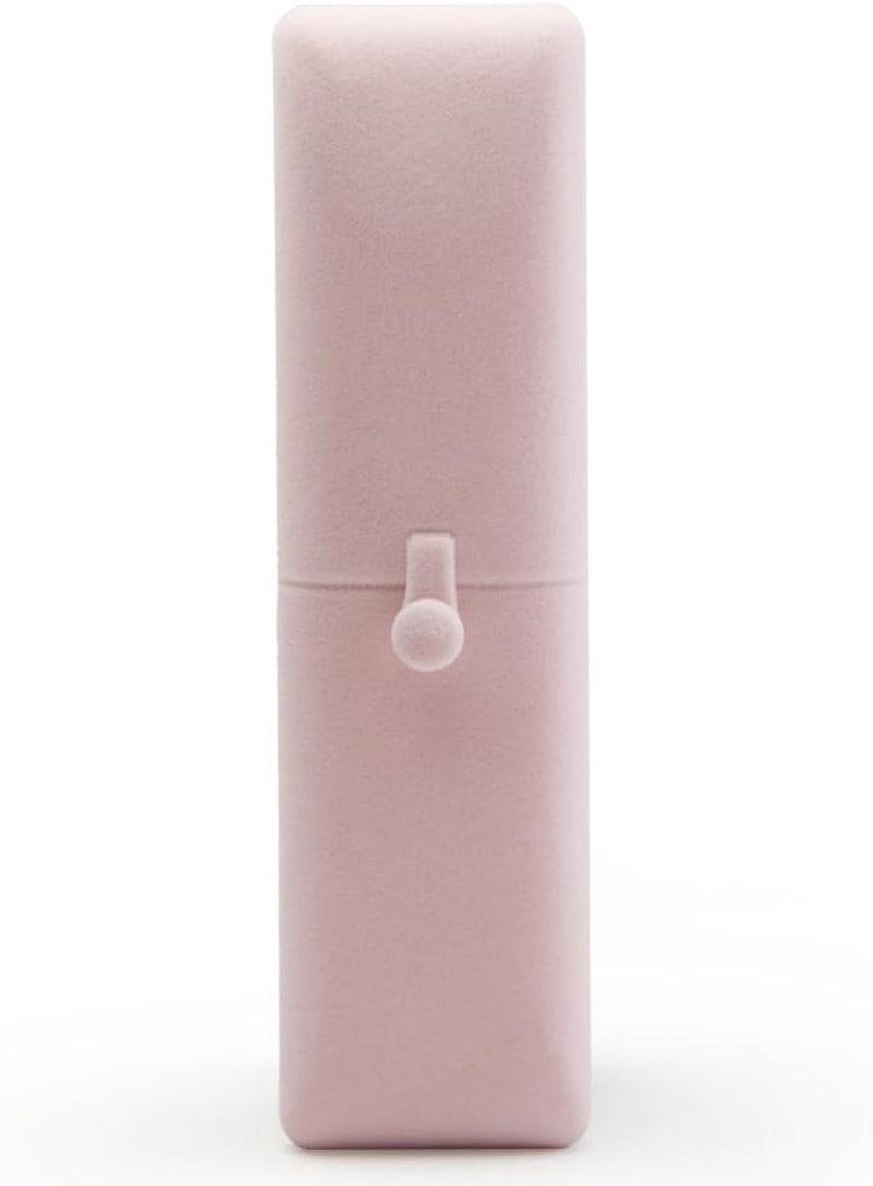 Elegant Pink Velvet Jewelry Box for Necklace Display and Storage - Perfect Gift Case - Necklaces Aura