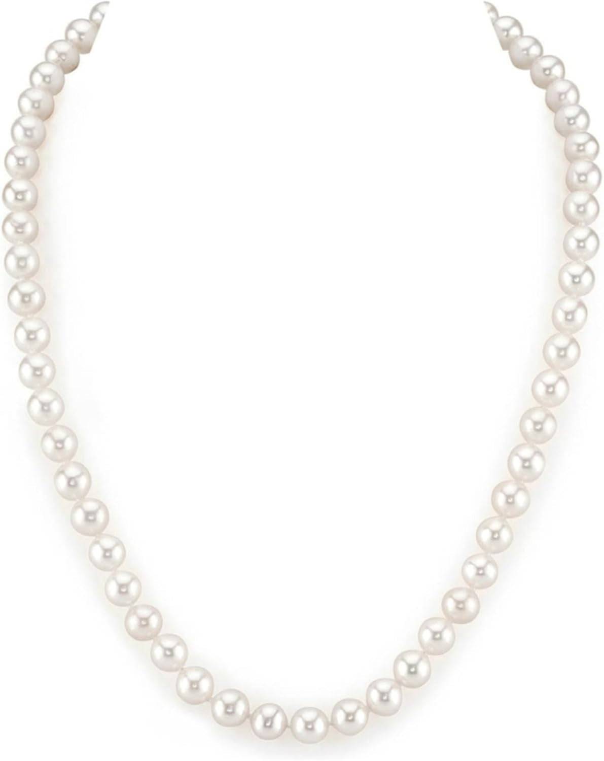 Exquisite AAA+ Freshwater Pearl Necklace for Women with 14K Gold Clasp - Ideal Gift for Christmas, Holidays, and Anniversaries