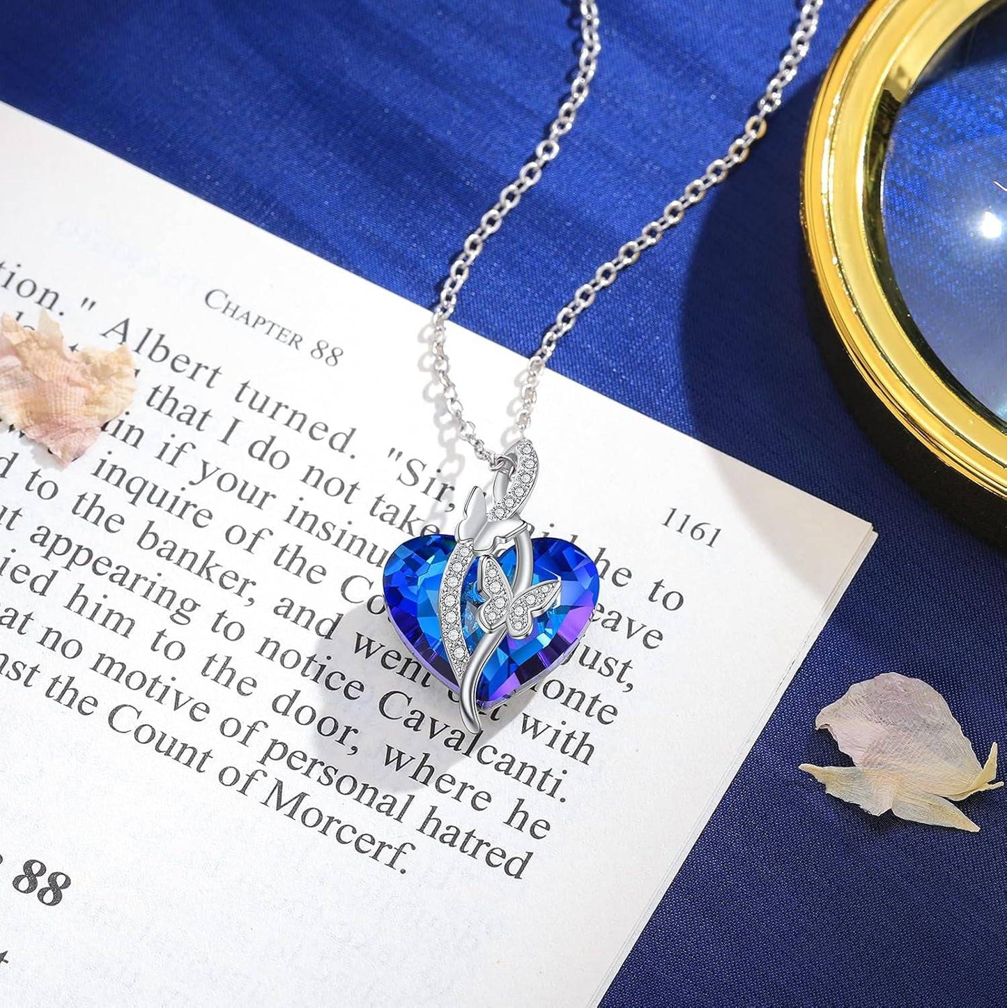 Stunning Butterfly Crystal Necklace - Perfect Heart Pendant Gift for Moms, Wives, and Special Occasions